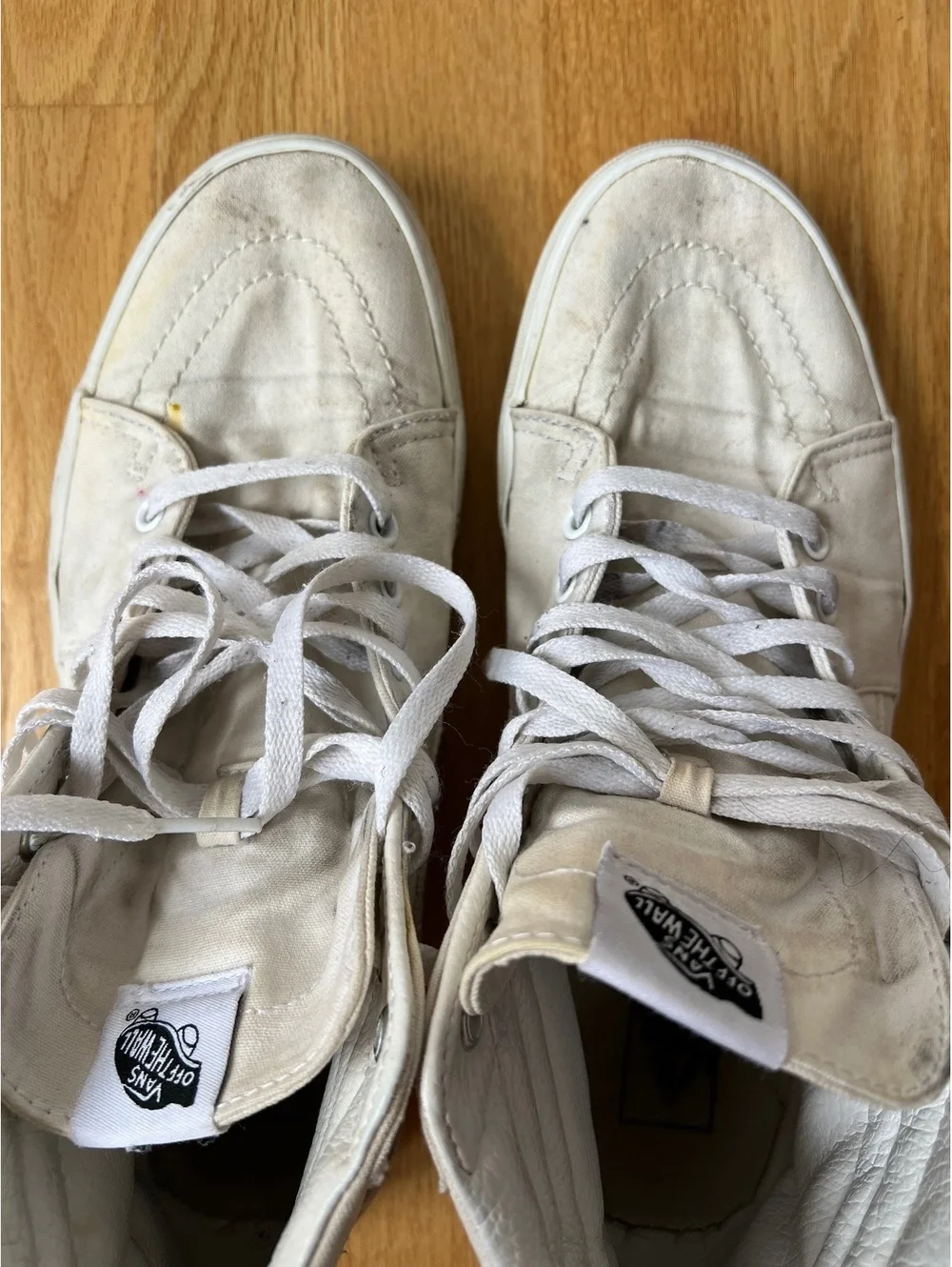 Vans Sk8-Hi True White Canvas High Top Sneakers Men’s 11 Women’s 12.5